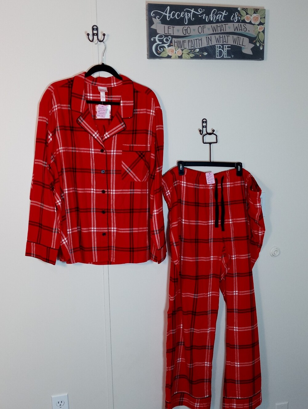 NWT Red Plaid Wondershop  Women's 3X Long Sleeve Pajama Set